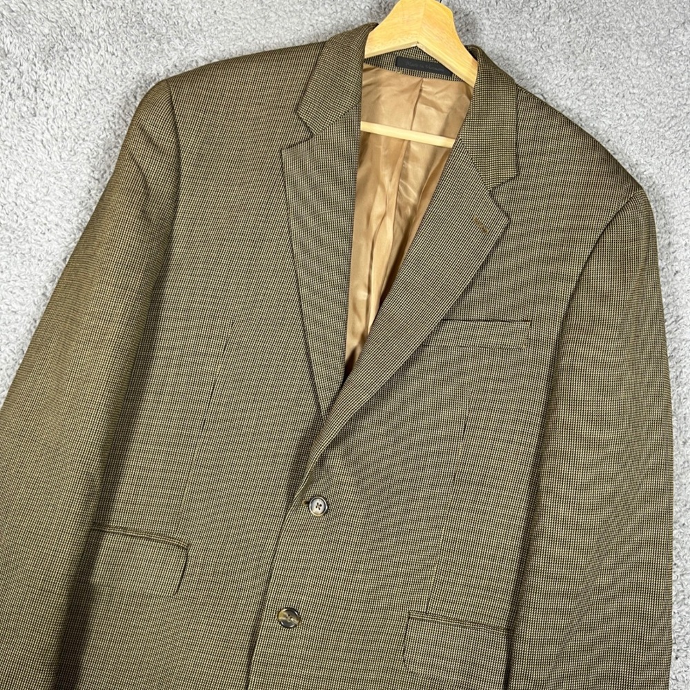 Ralph Lauren Sport Coat Mens 42R Brown Glen Plaid Blazer Business Office Meeting